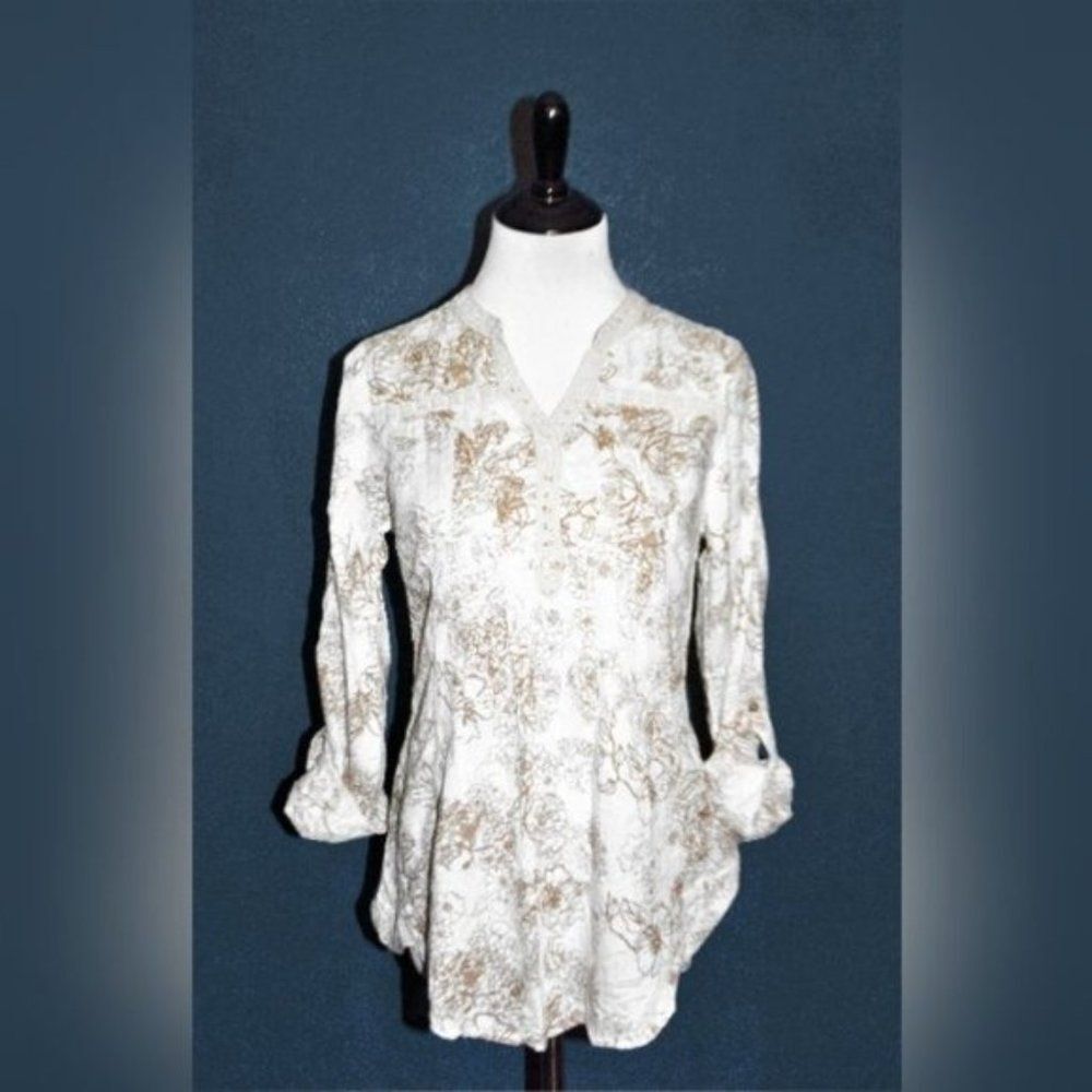 VINTAGE AMERICA BLUES - Long Sleeve Peasant Top